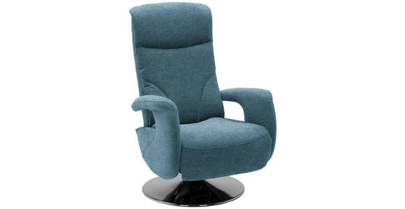 RELAXSESSEL in Textil Blau - Chromfarben/Blau, Design, Textil/Metall (71/110/83cm) - Dieter Knoll