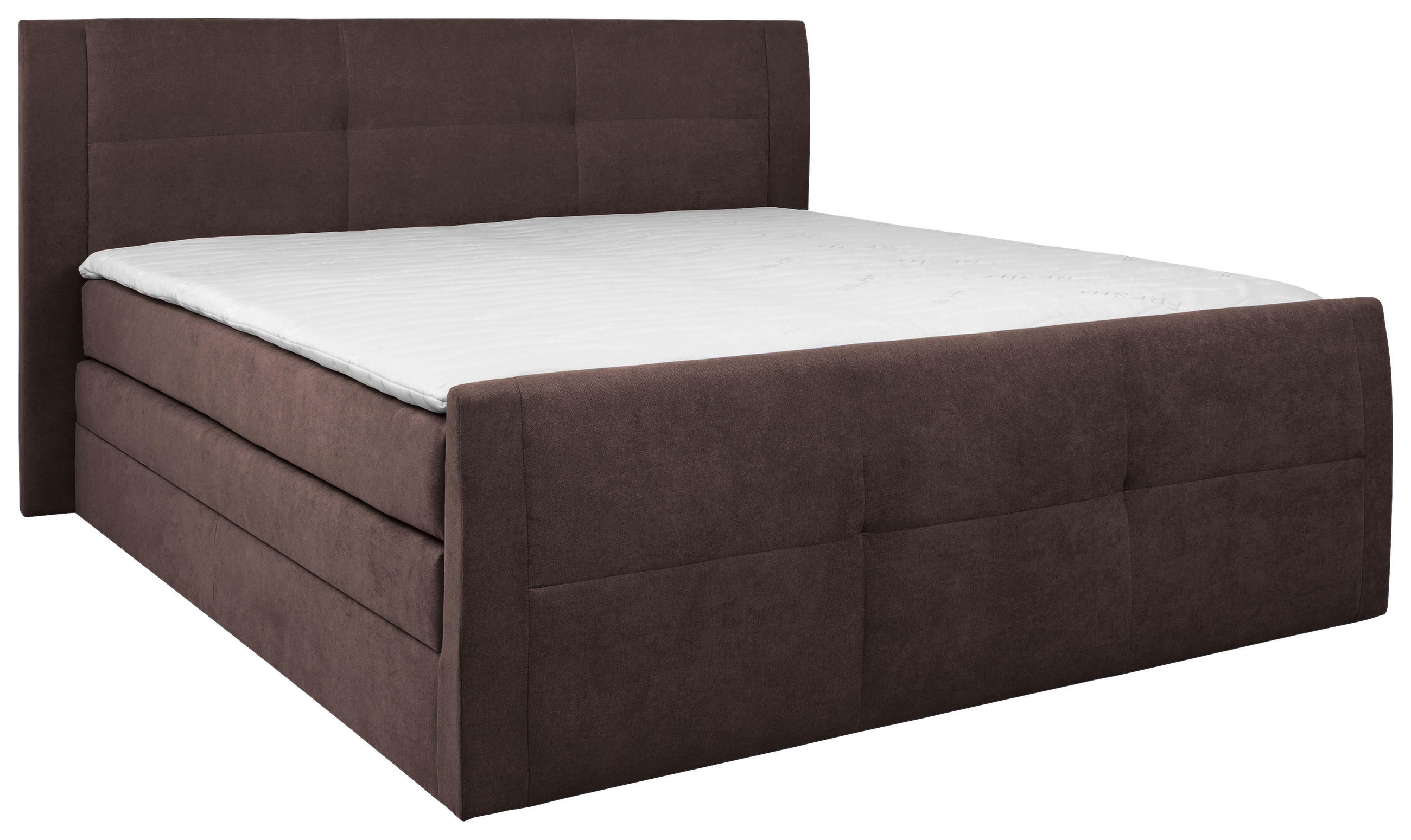 BOXSPRINGBETT 180/200 cm  in Braun  - Schwarz/Braun, KONVENTIONELL, Kunststoff/Textil (180/200cm) - Boxxx