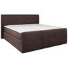 BOXSPRINGBETT 180/200 cm  in Braun  - Schwarz/Braun, KONVENTIONELL, Kunststoff/Textil (180/200cm) - Boxxx