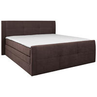 BOXSPRINGBETT 160/200 cm  in Braun  - Schwarz/Braun, KONVENTIONELL, Kunststoff/Textil (160/200cm) - Boxxx