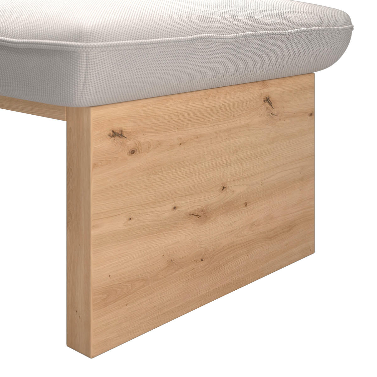 ECKBANK 170/232 cm Webstoff Weiß Eiche Sperrholz   - Eichefarben/Weiß, KONVENTIONELL, Holz/Textil (170/232cm) - Livetastic