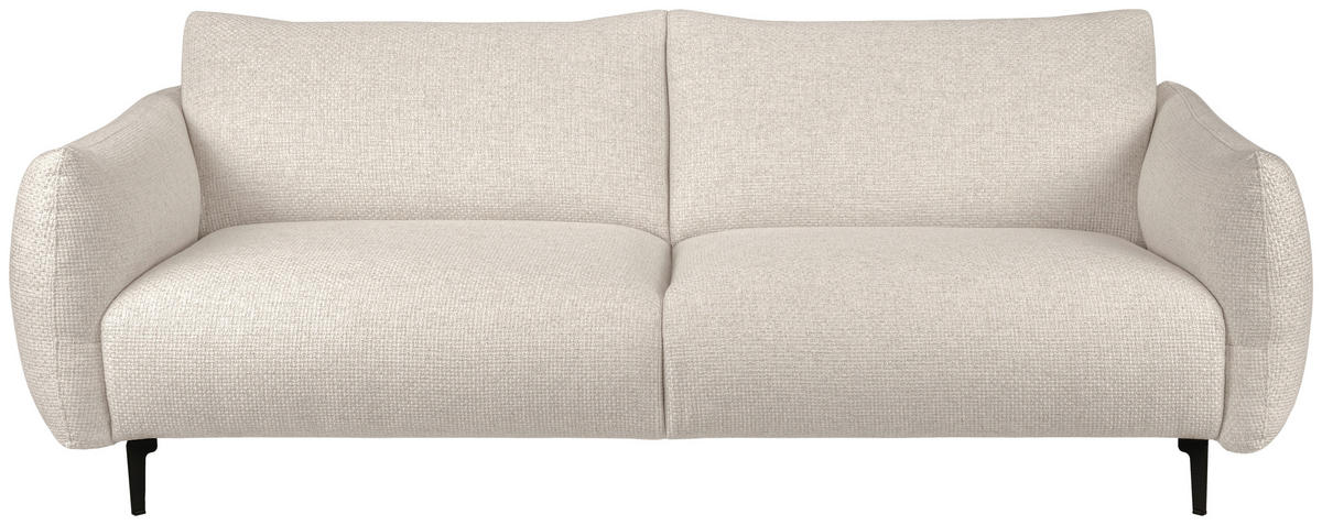 3-SITS SOFFA i beige  - beige/svart, Design, metall/trä (211/75/96cm) - Best Price