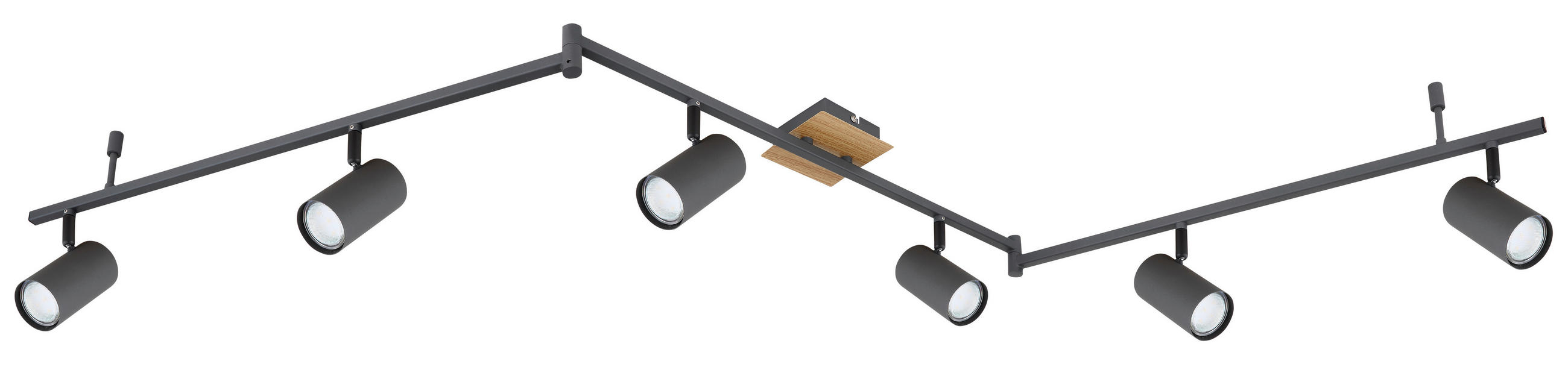 STRAHLER 180/10/18,5 cm   - Graphitfarben/Naturfarben, Design, Metall (180/10/18,5cm) - Globo