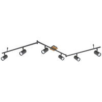 SPOTLIGHT 180/10/18,5 cm   - grafitfärgad/naturfärgad, Design, metall (180/10/18,5cm) - Globo