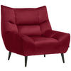 SESSEL Mikrofaser Rot    - Rot/Schwarz, Design, Textil/Metall (100/104/99cm) - Xora