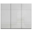 SCHWEBETÜRENSCHRANK  in Grau, Schwarz  - Alufarben/Schwarz, KONVENTIONELL, Glas/Holzwerkstoff (242/223/68cm) - Novel