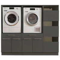 HAUSWIRTSCHAFTSRAUM 185/162/67,5 cm  in Anthrazit  - Anthrazit, Design, Holzwerkstoff (185/162/67,5cm)