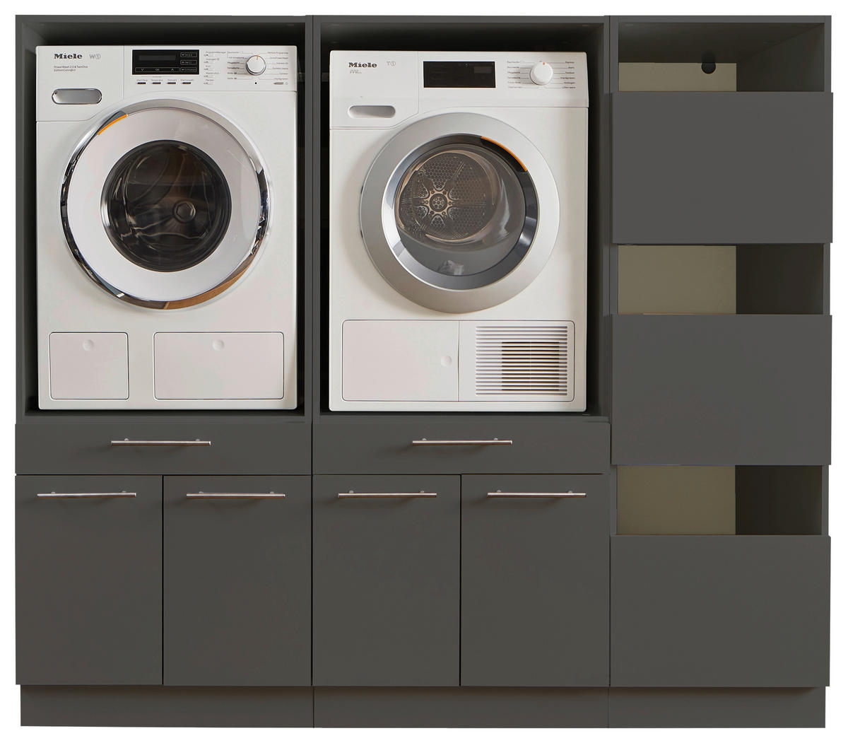 HAUSWIRTSCHAFTSRAUM 185/162/67,5 cm  in Anthrazit  - Anthrazit, Design, Holzwerkstoff (185/162/67,5cm)