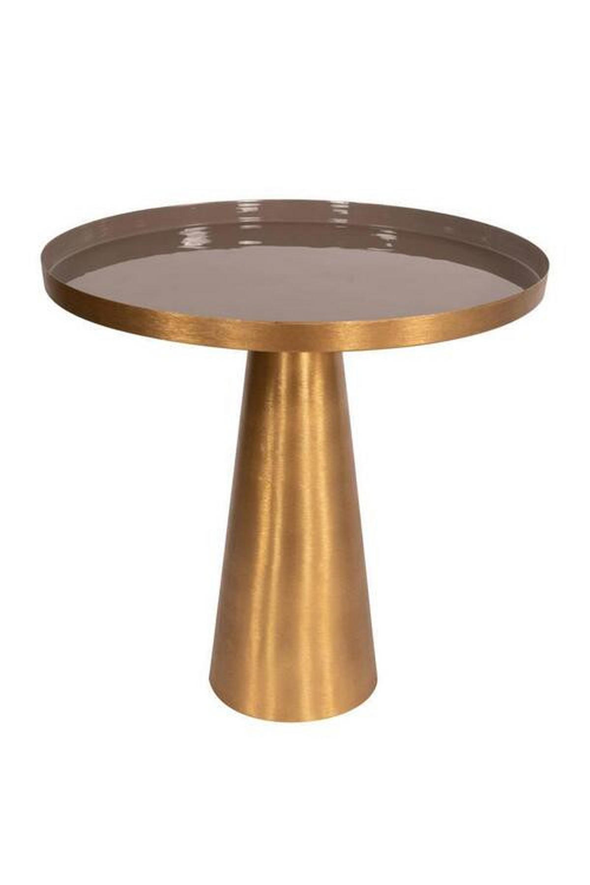 BEISTELLTISCH in Metall 51/51/50 cm  - Graubraun/Goldfarben, Trend, Metall (51/51/50cm) - Kayoom