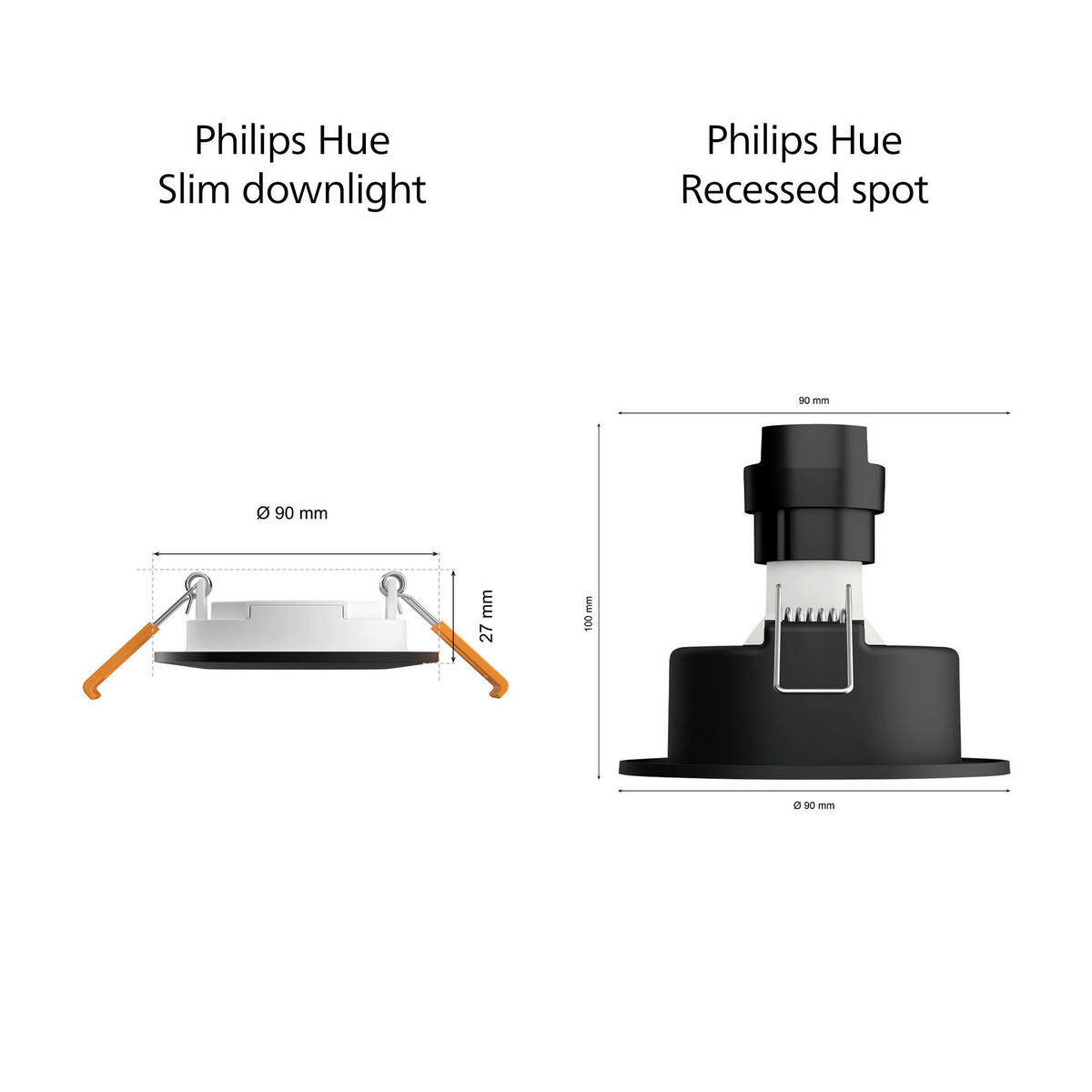 LED-STRAHLER 9/2,7 cm  - Schwarz, Basics, Metall (9/2,7cm) - Philips HUE