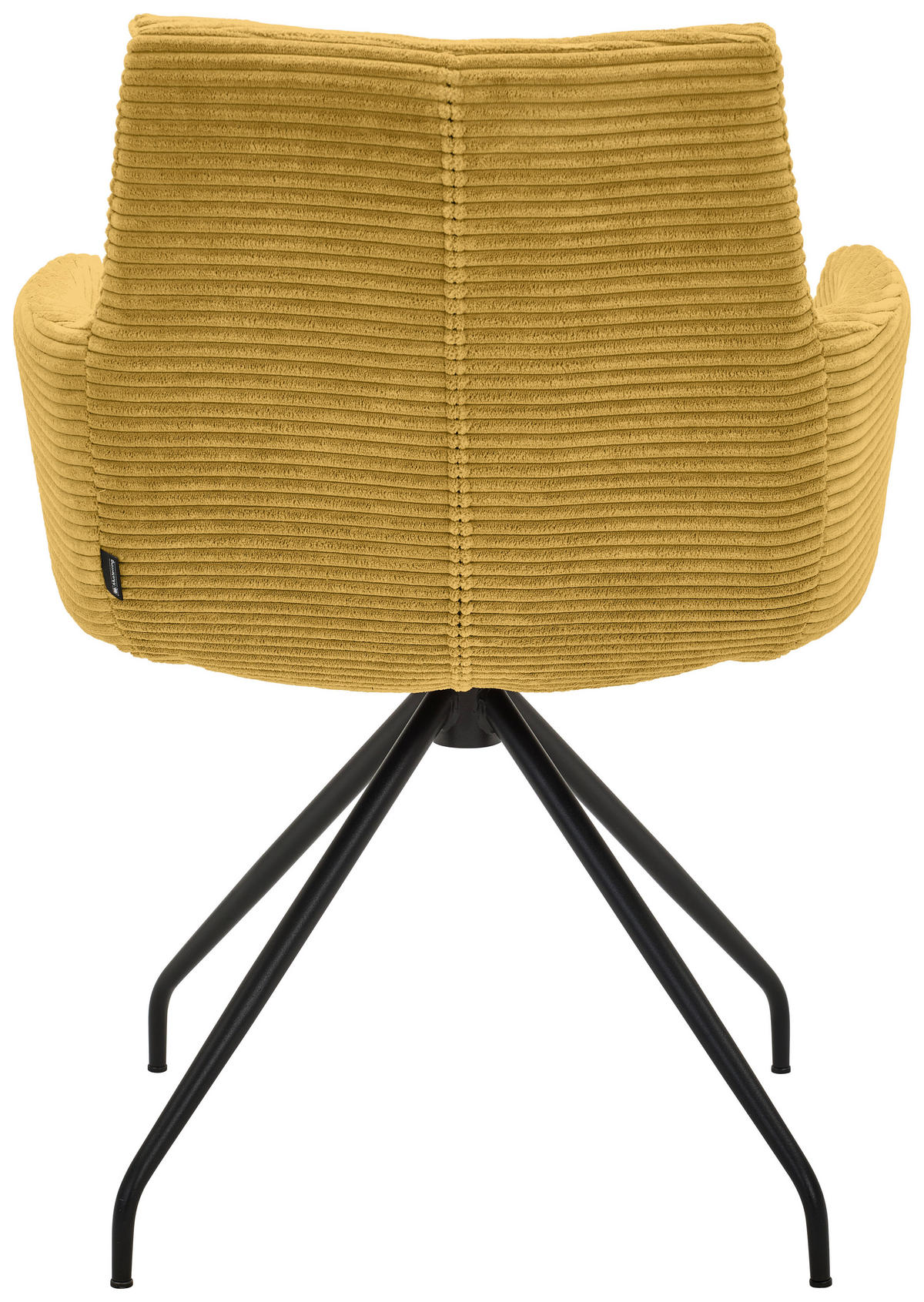 ARMLEHNSTUHL  in Cord  - Gelb/Schwarz, Design, Textil/Metall (61/85/64cm) - Musterring