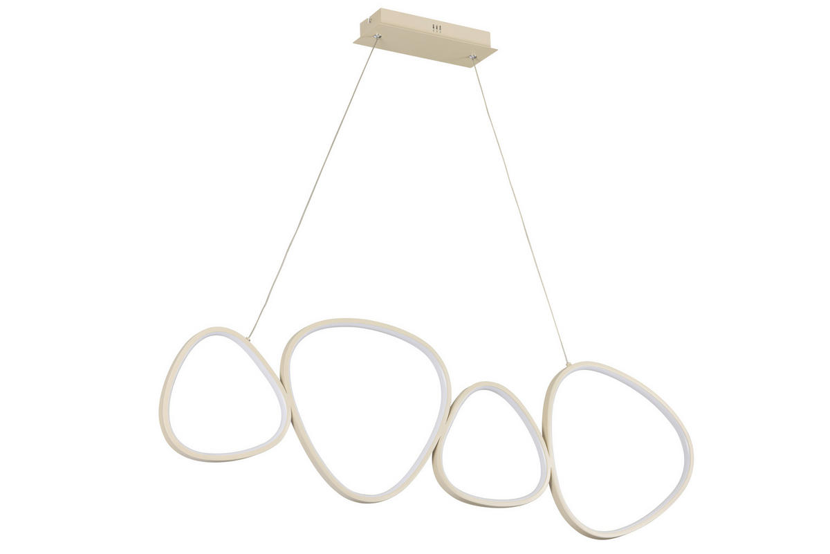LED-HÄNGELEUCHTE Acrux 104/10/150 cm   - Sandfarben, Design, Kunststoff/Metall (104/10/150cm) - Novel