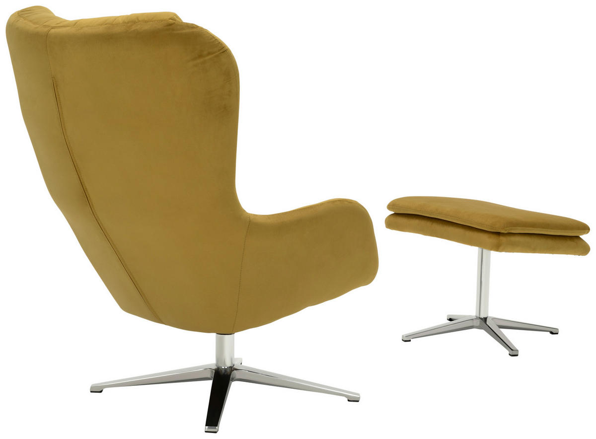 RELAXSESSEL Samt    - Gelb, Design (73/102/84cm) - MID.YOU