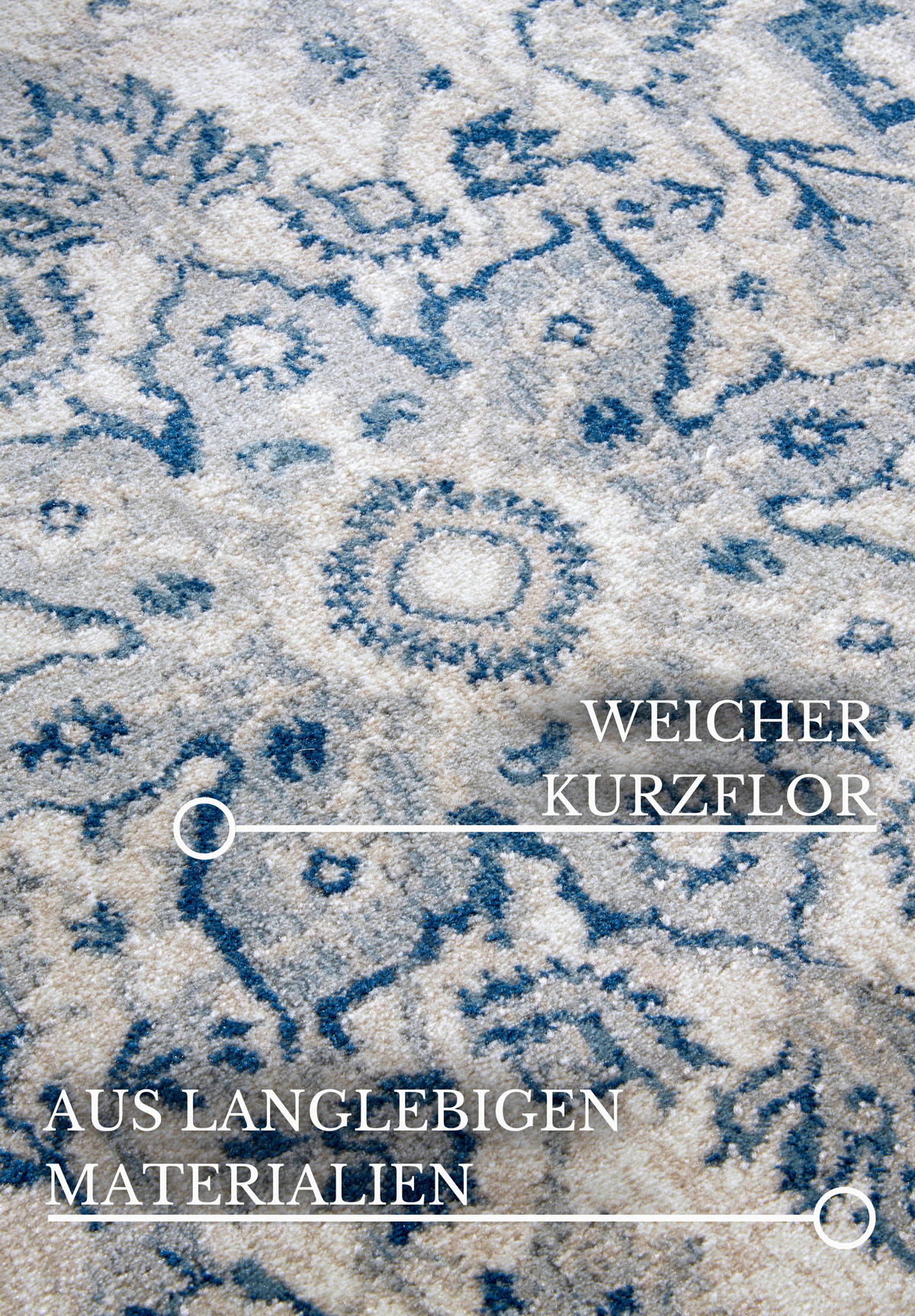 LÄUFER 80/240 cm Kollektion 1869  - Blau/Creme, Design, Kunststoff/Textil (80/240cm) - Villeroy & Boch