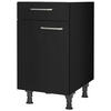 SCHUBKASTENUNTERSCHRANK 45/87/56 cm  in Schwarz  - Edelstahlfarben/Schwarz, MODERN, Holzwerkstoff/Metall (45/87/56cm) - Nobilia