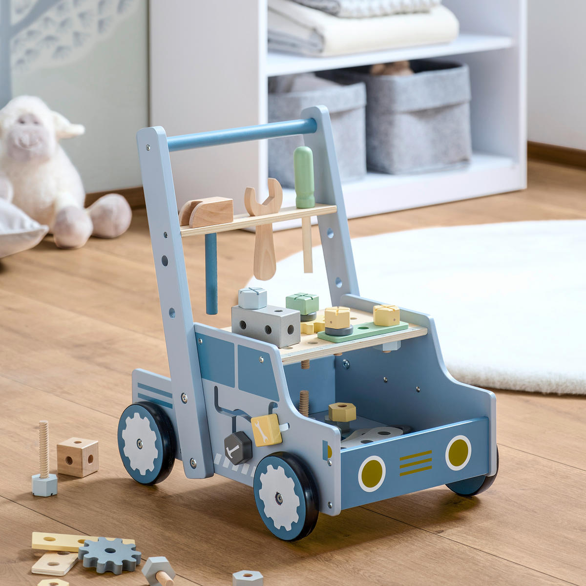 ŠETALICA - svetložuta/bela, Osnovno, drvo/plastika (40/29,5/46cm) - My Baby Lou