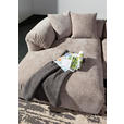 ECKSOFA Braun Flachgewebe  - Creme/Schwarz, MODERN, Kunststoff/Textil (178/231cm) - Carryhome