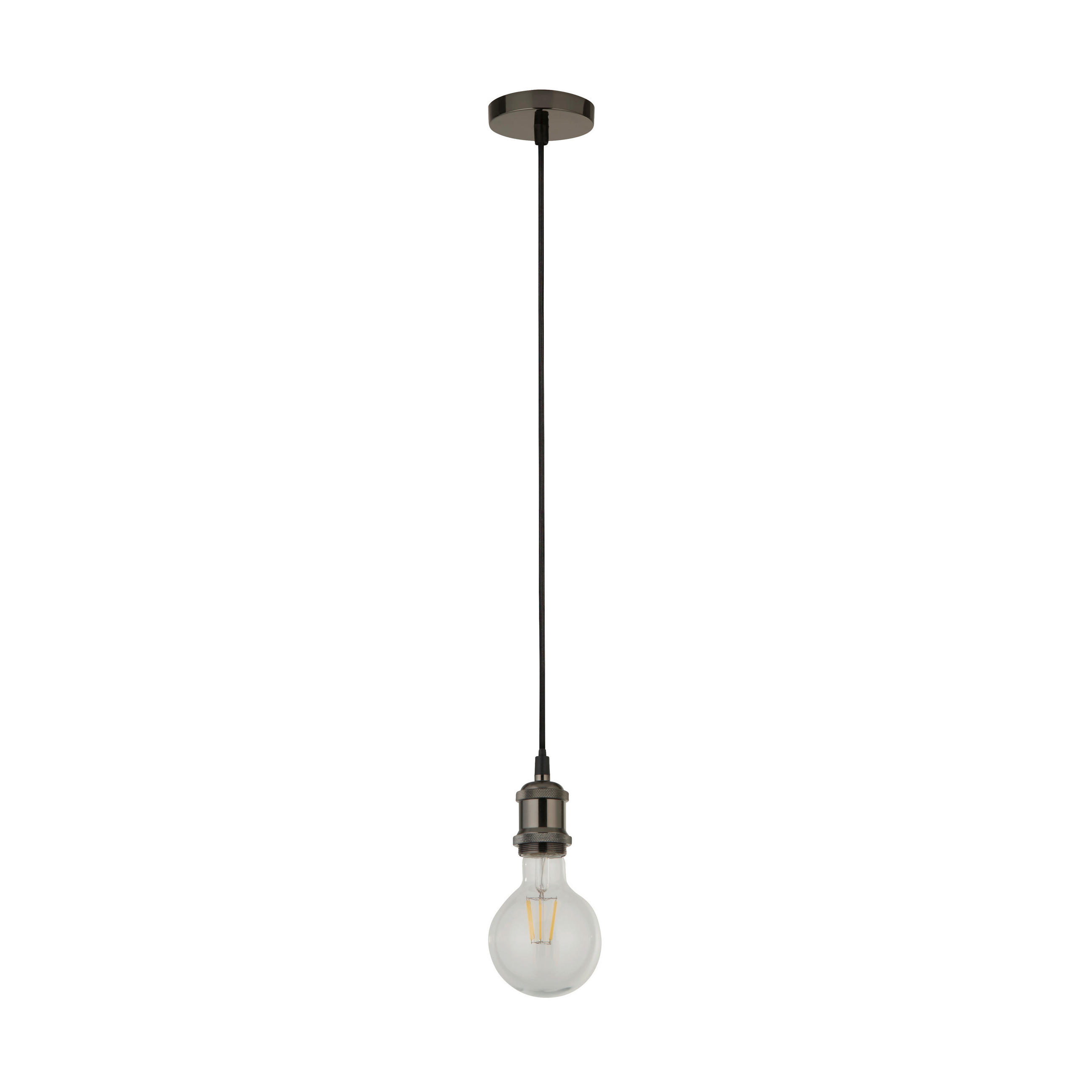 PENDELLEUCHTE Vibrant 9,8/300 cm   - Schwarzchrom, KONVENTIONELL, Metall (9,8/300cm) - Searchlight