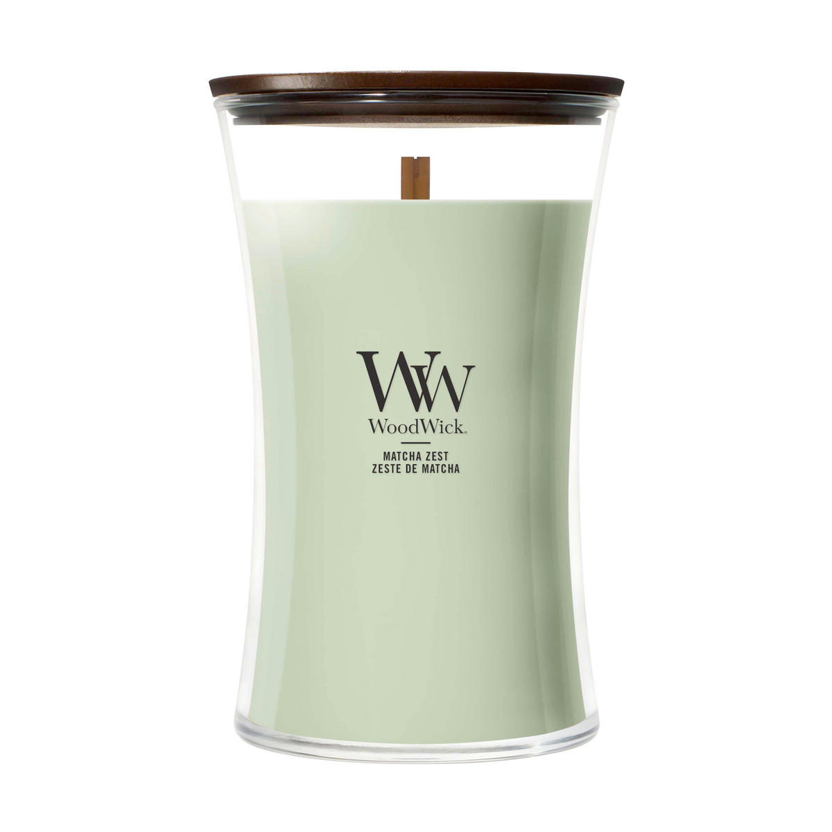 MIRISNA SVEĆA  žalfijazelena  - žalfijazelena, Osnovno, staklo/drvo (10/18/10cm) - WoodWick