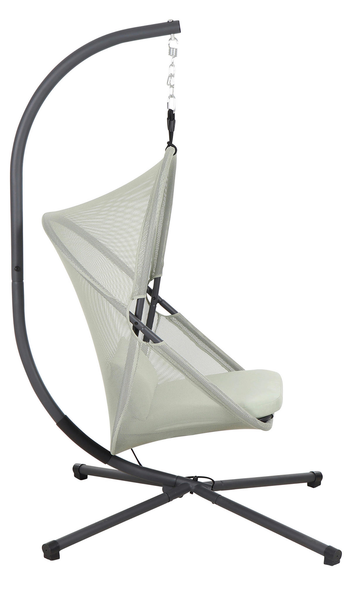 HÄNGESESSEL 123/192/102 cm Stahl  - Anthrazit/Grün, KONVENTIONELL, Kunststoff/Textil (123/192/102cm) - Siena Garden