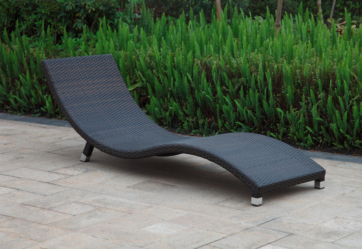 OPALOVACÍ LEHÁTKO kov, plast - světle šedá/hnědá, Moderní, kov/plast (59/62/185cm) - Gardenson