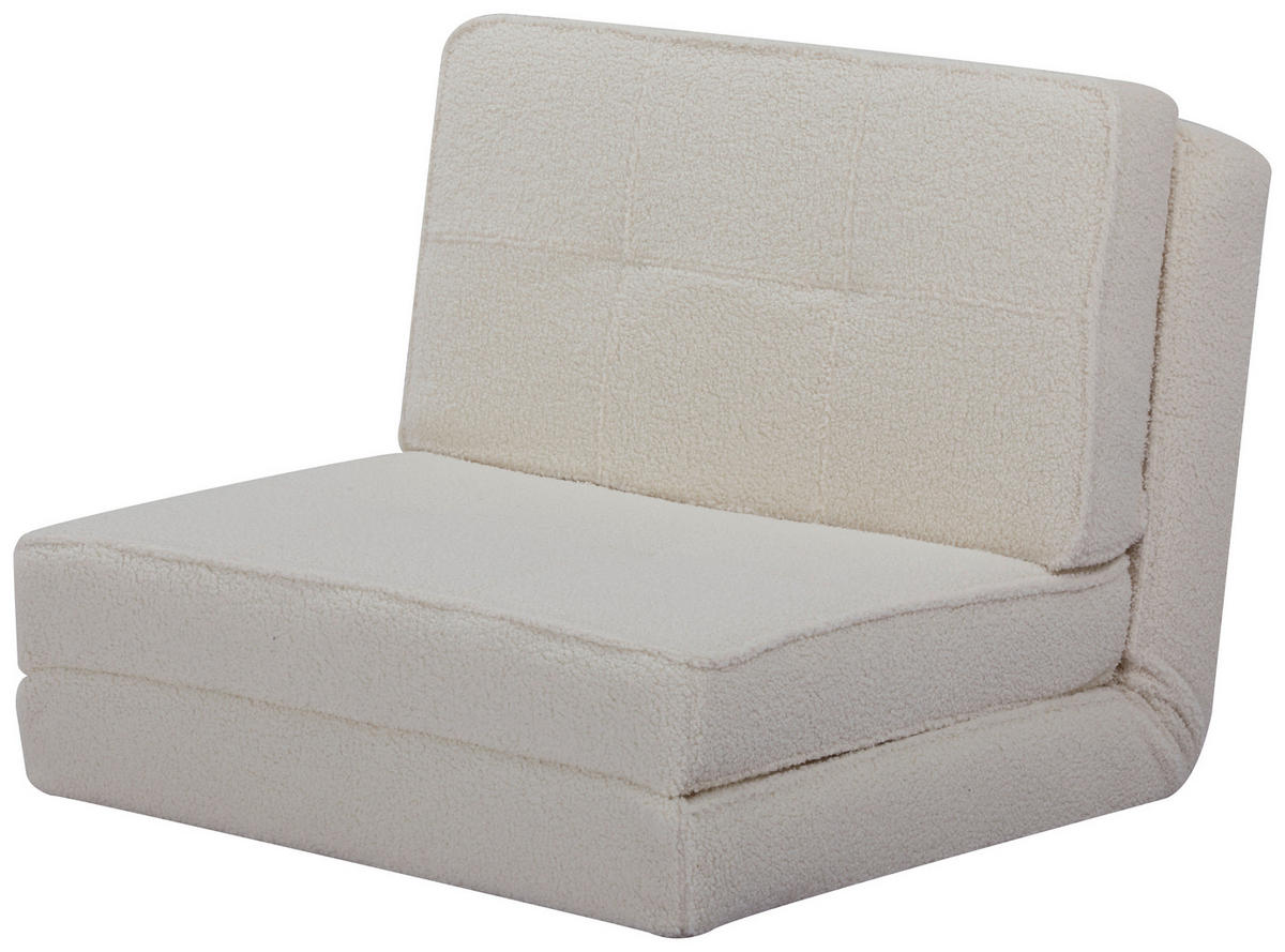 SCHLAFSESSEL in Teddystoff Weiß  - Weiß, MODERN, Textil (74/61,5/80cm) - MID.YOU