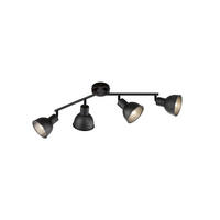 DECKENSTRAHLER - Schwarz, Design, Metall (60,00/11,60/15cm) - Fischer & Honsel