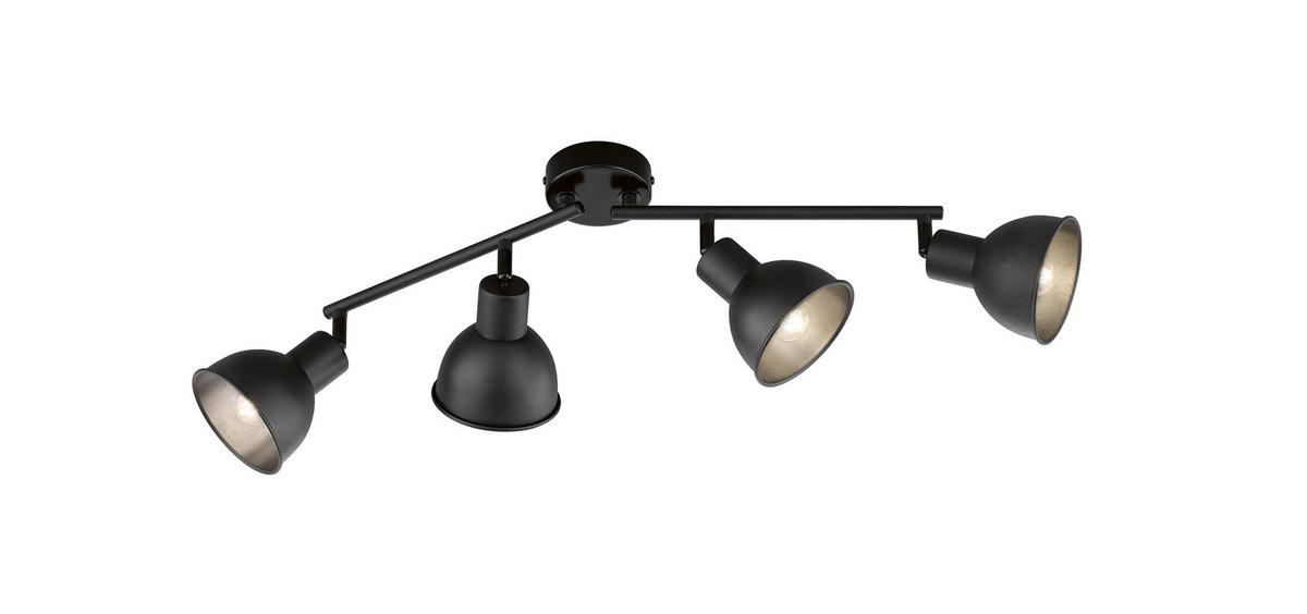 DECKENSTRAHLER - Schwarz, Design, Metall (60,00/11,60/15cm) - Fischer & Honsel