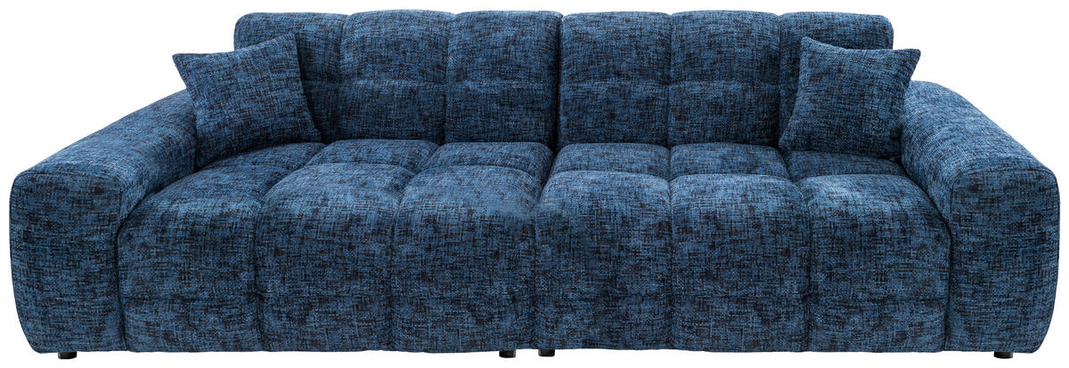 VIERSITZER-SOFA in Struktur Blau  - Blau/Schwarz, MODERN, Kunststoff/Textil (300/87/120cm) - Livetastic