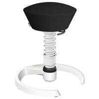 BÜROHOCKER 55/45,66/55 cm  - Schwarz/Weiß, Basics, Textil/Metall (55/45,66/55cm) - Aeris