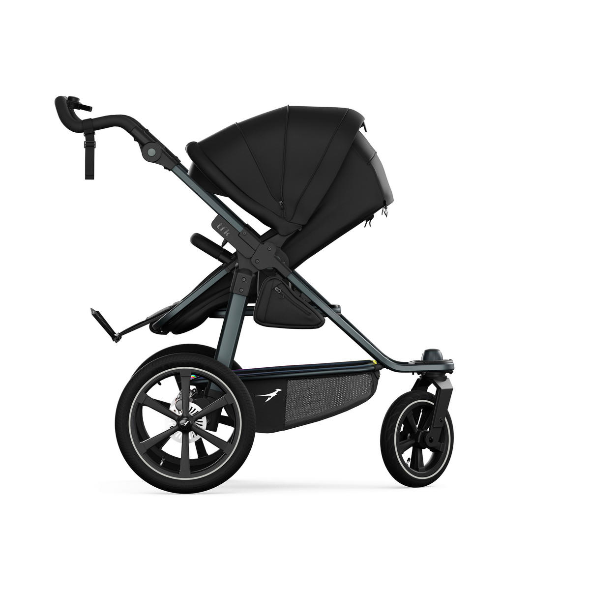 KOMBIKINDERWAGEN  tfk pro 2-in-1 Kombikinderwagen  schwarz  - Anthrazit/Schwarz, Basics, Textil/Metall (66/118/110cm) - TFK