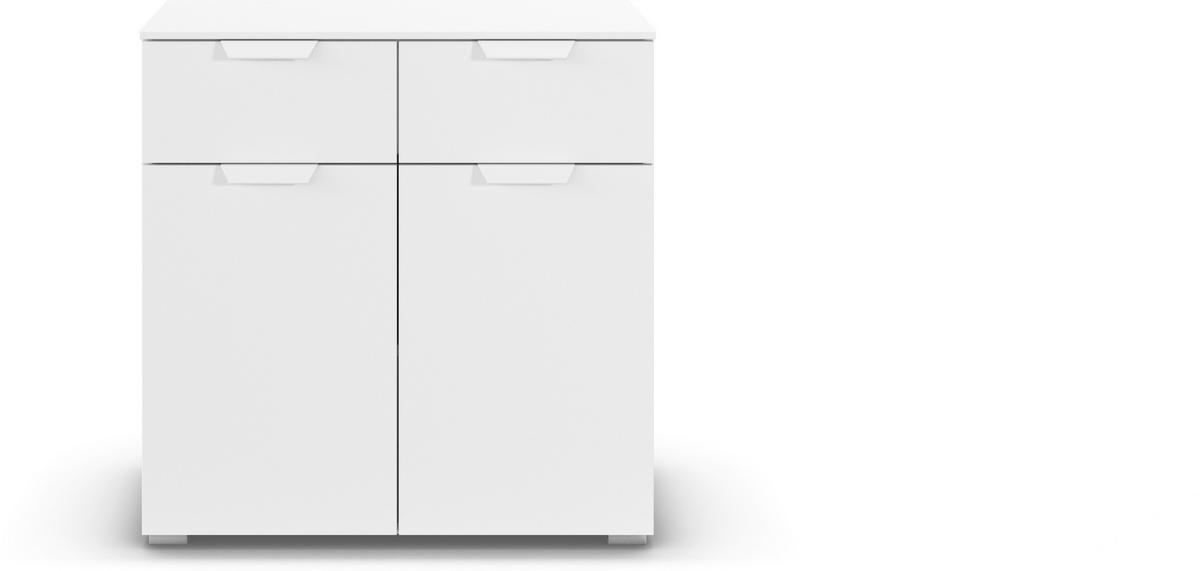 KOMMODE  in 80/81/42 cm  - Weiß, Design, Holzwerkstoff/Metall (80/81/42cm) - Carryhome