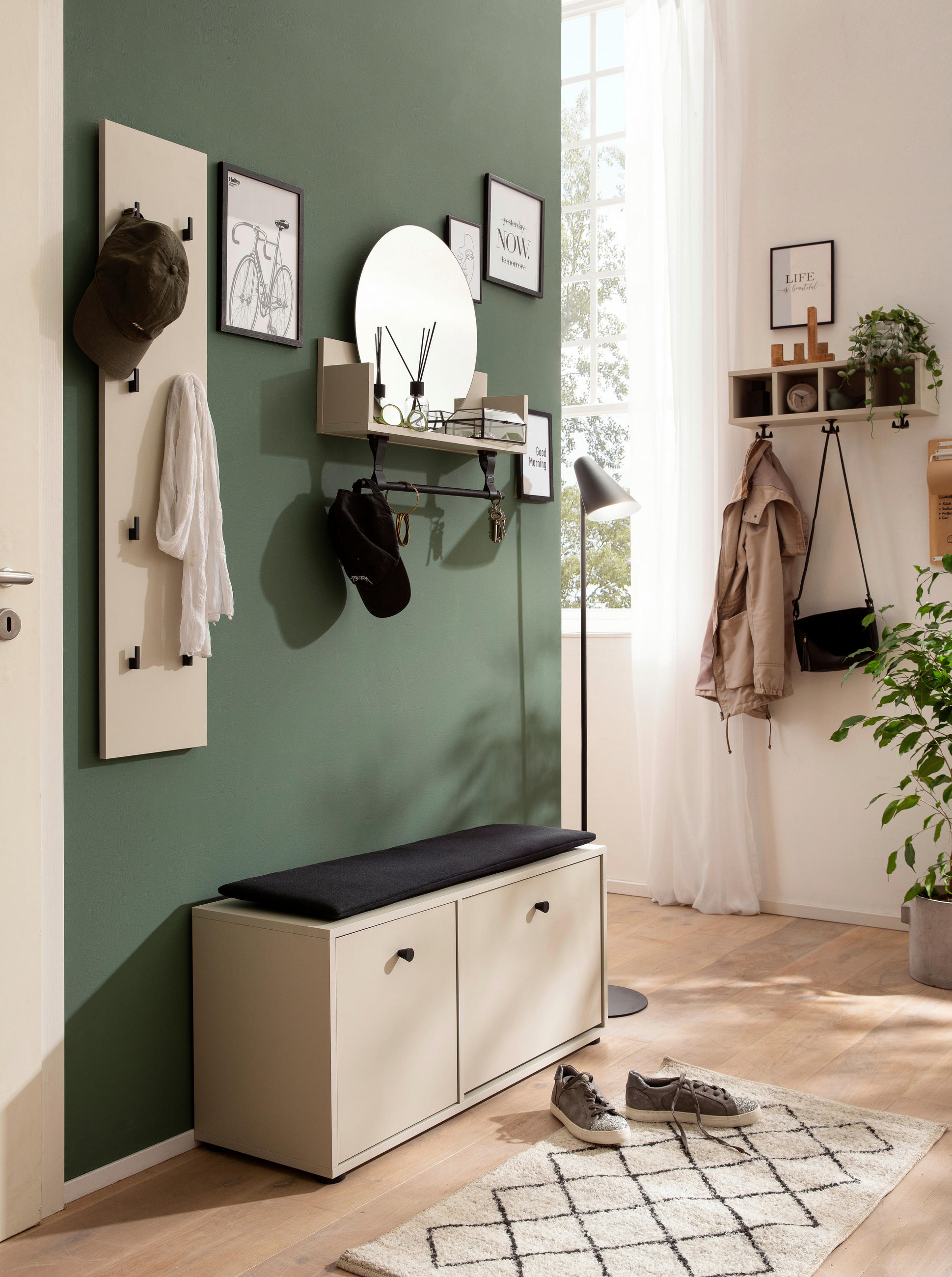 WANDREGAL 59,8/59/13,5 cm  - Beige/Grau, Design, Holzwerkstoff (59,8/59/13,5cm) - MID.YOU