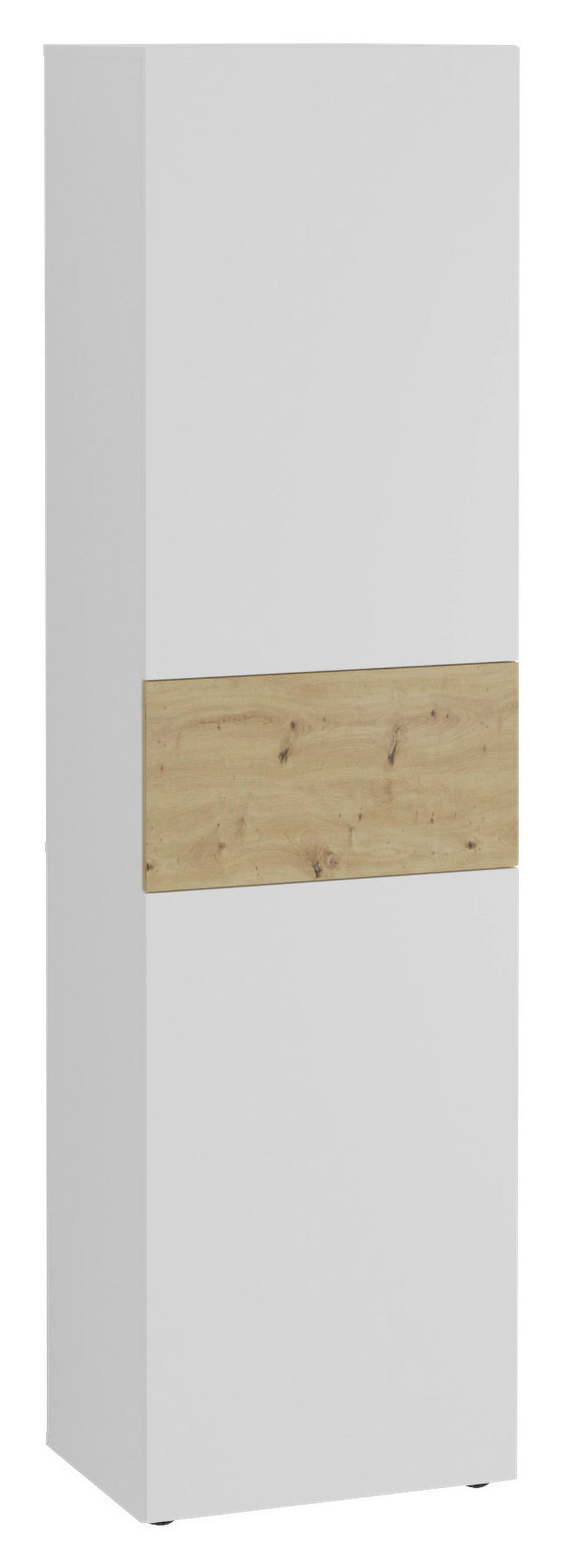 GARDEROBENSCHRANK  in 54,5/199,1/41,7 cm  - Weiß, Design, Holzwerkstoff (54,5/199,1/41,7cm) - MID.YOU