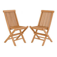 UTESTOLAR SET i trä teakfärg  - teakfärg, Modern, trä (31/58/42cm) - MID.YOU