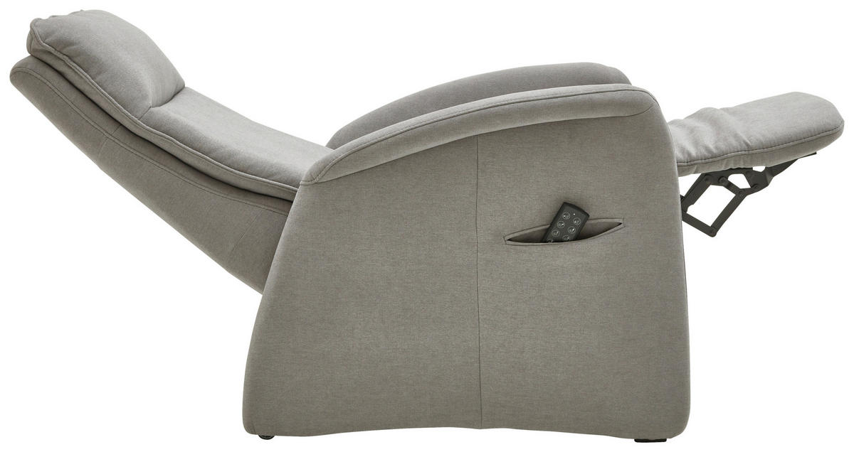 FERNSEHSESSEL in Chenille Grau  - Grau, Konventionell, Textil (79/114/87cm) - Valdera