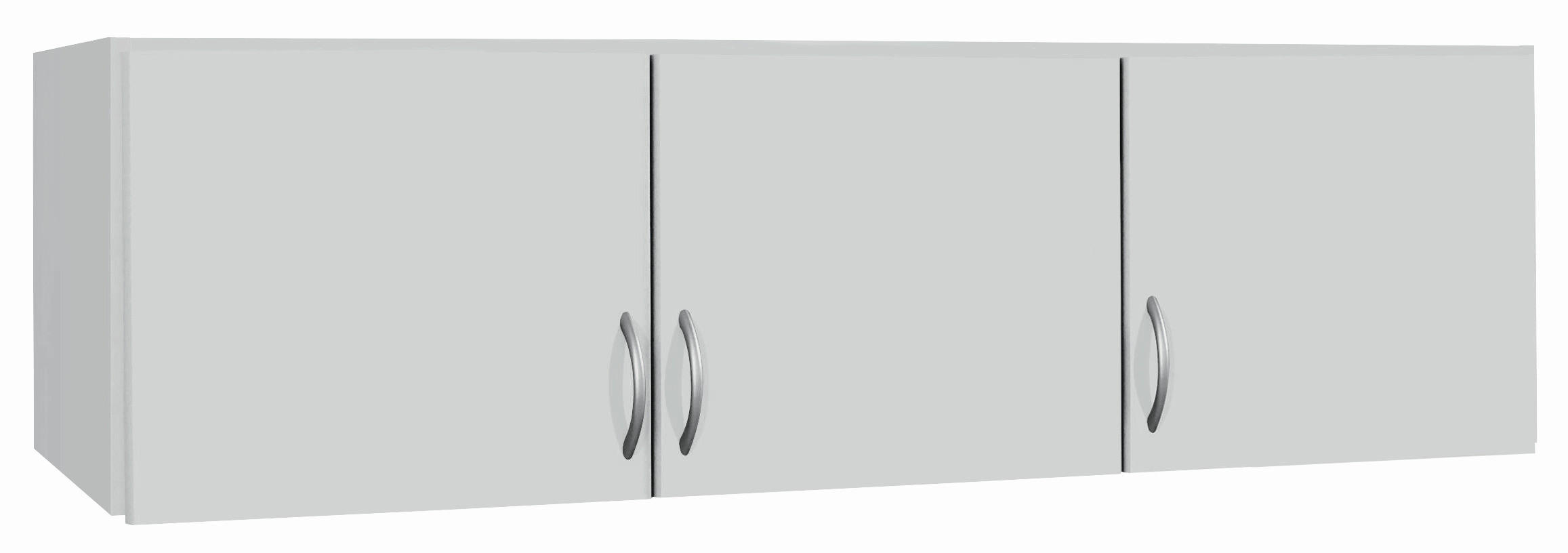 AUFSATZSCHRANK 136/39/54 cm  - Weiss/Silberfarben, Design, Holzwerkstoff/Kunststoff (136/39/54cm) - Carryhome