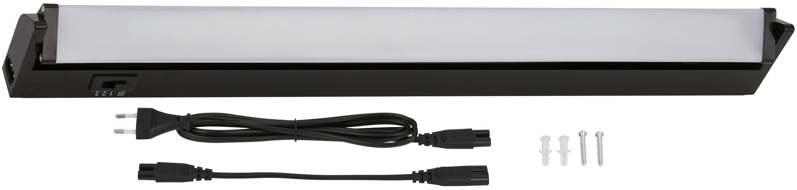 PULTMEGVILÁGÍTÓ LÁMPA LED izzó  - fekete, Basics, műanyag (54,5/6/2,5cm)