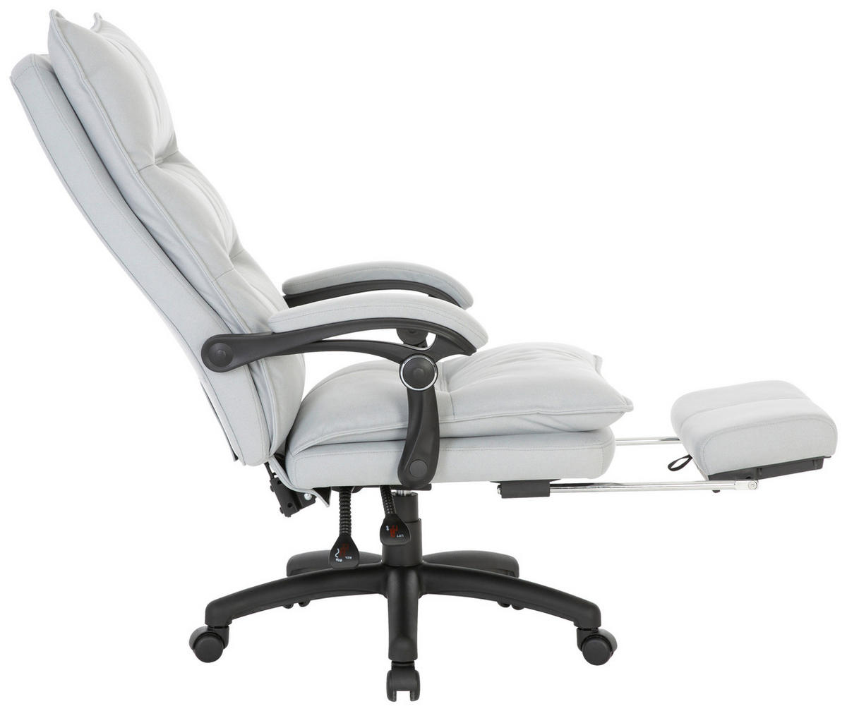 PISARNIŠKI STOL kovina, umetna masa, tekstil črna, svetlo siva  - črna/svetlo siva, Design, kovina/umetna masa (66/115-123/70cm) - Venda