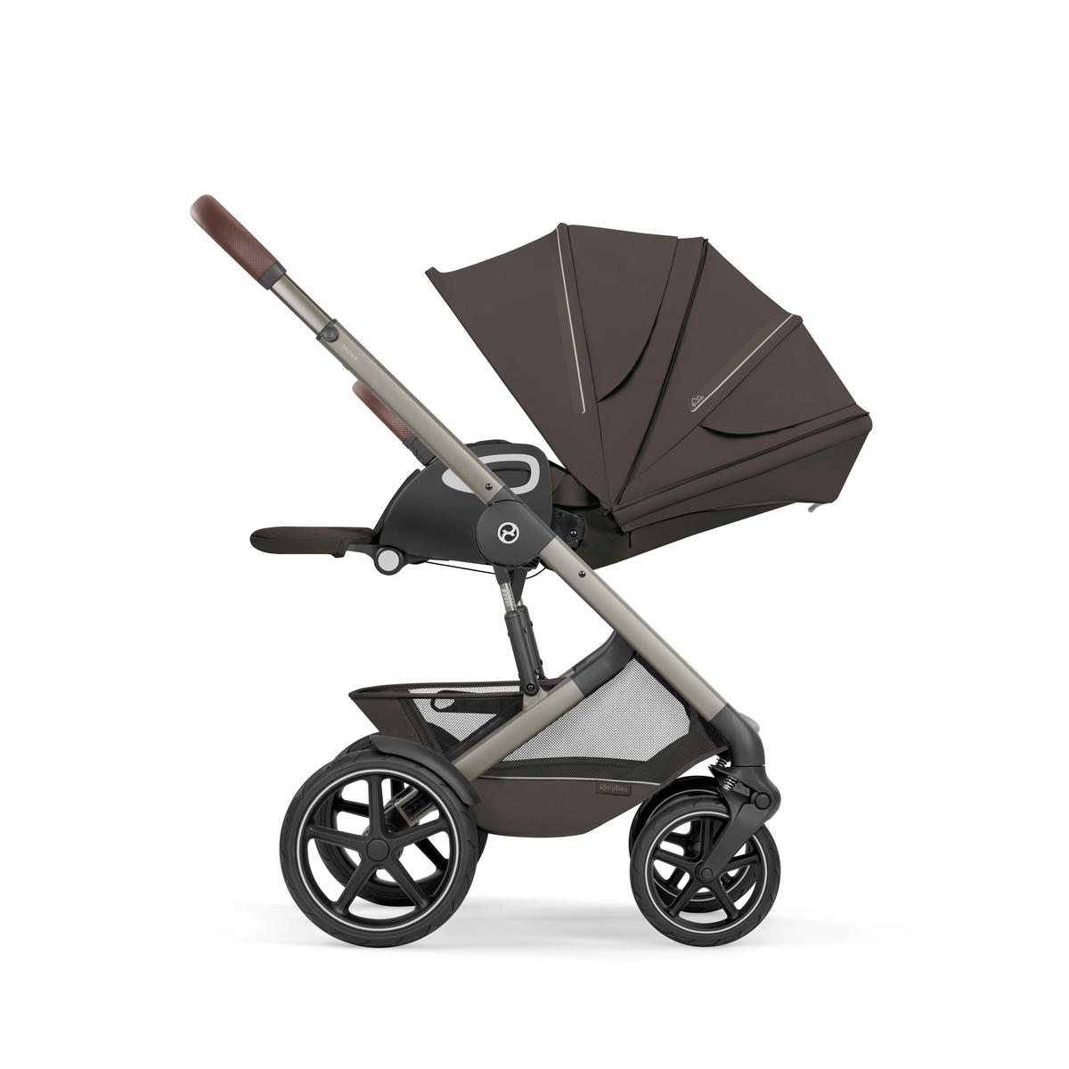 KINDERWAGEN Talos S TPE inkl. Fold-Carrycot  - Taupe/Dunkelbraun, Basics, Textil/Metall (93/60/115cm) - cybex GOLD