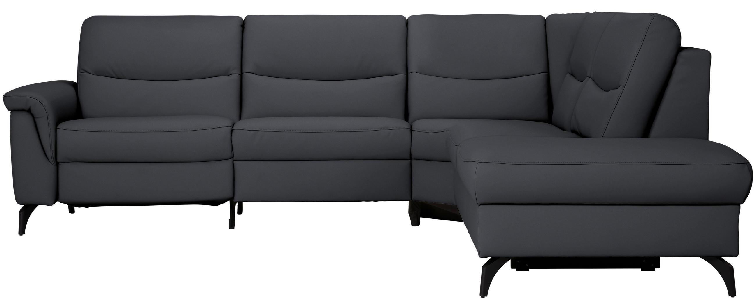 ECKSOFA  in Echtleder Dunkelblau  280/249 cm  - Anthrazit/Dunkelblau, Design, Leder/Metall (280/249cm) - Himolla Komfortklass