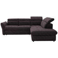 ECKSOFA  in Mikrofaser Dunkelbraun  254/224 cm  - Dunkelbraun/Schwarz, Design, Kunststoff/Textil (254/224cm) - Stylife