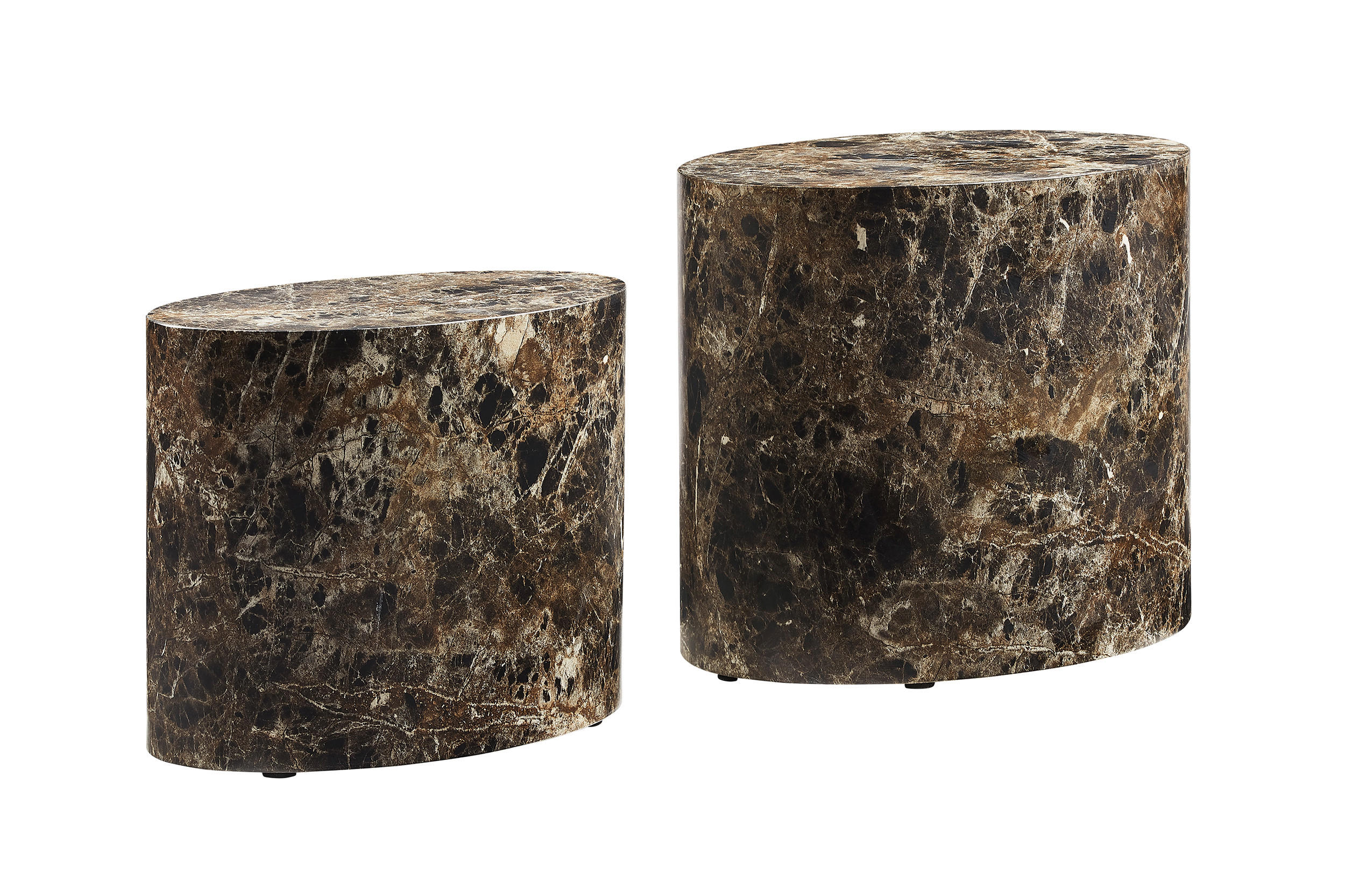 Livetastic SADA KONFERENČNÍCH STOLKŮ, hnědá, kompozitní dřevo, 48-40/33-24,5/40-33 cm