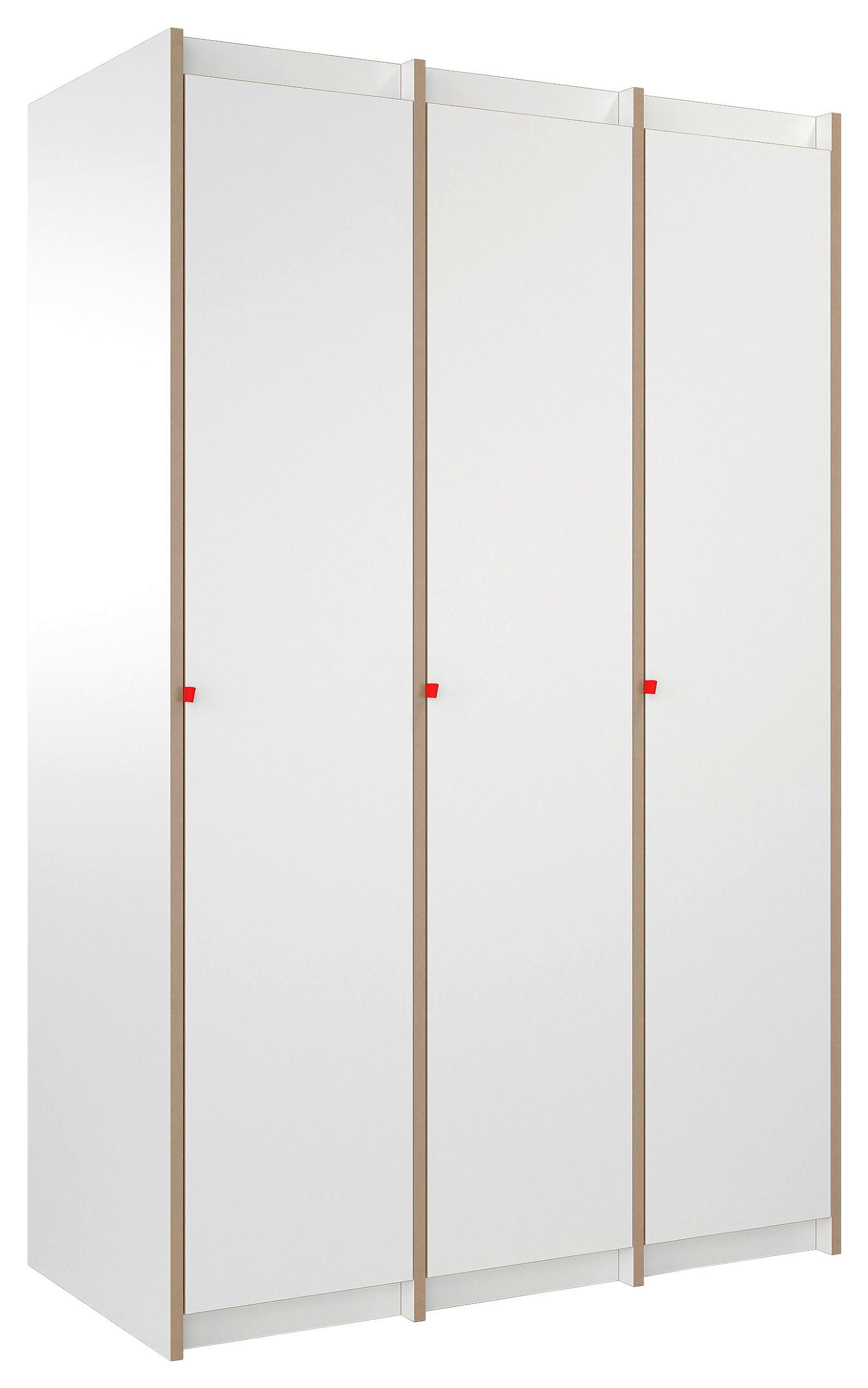 AKTENSCHRANK Buchefarben, Weiß  - Buchefarben/Weiß, MODERN, Holzwerkstoff (115,6/180/54,5cm) - Tojo