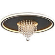 LED-DECKENLEUCHTE 50/20 cm   - Schwarz, LIFESTYLE, Glas/Kunststoff (50/20cm) - Novel