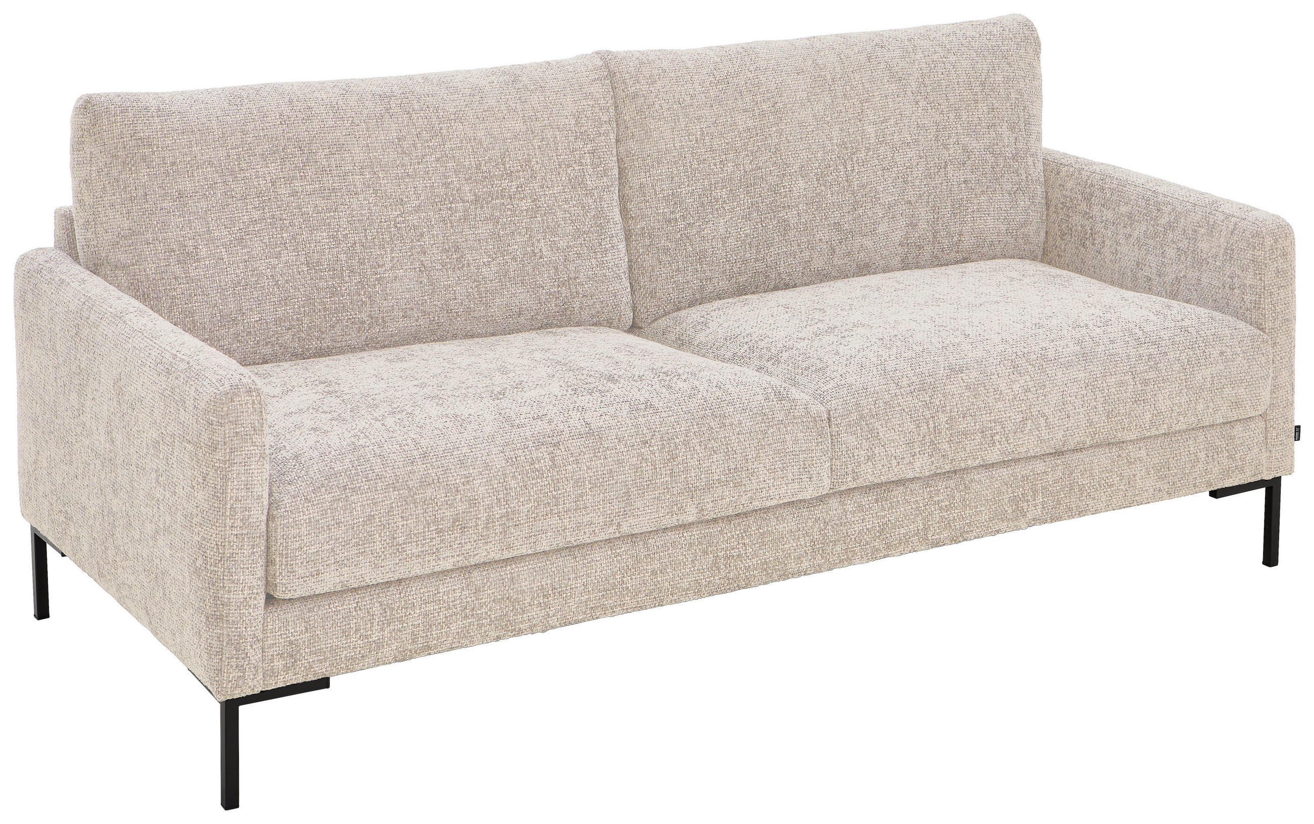 3-SITS SOFFA i vävt tyg cremefärgad  - svart/cremefärgad, Klassisk, metall/textil (196/78/90cm) - MID.YOU