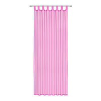 ZAVESA SA PETLJAMA ZA KAČENJE pink - pink, Osnovno, tekstil (140/245cm) - Boxxx