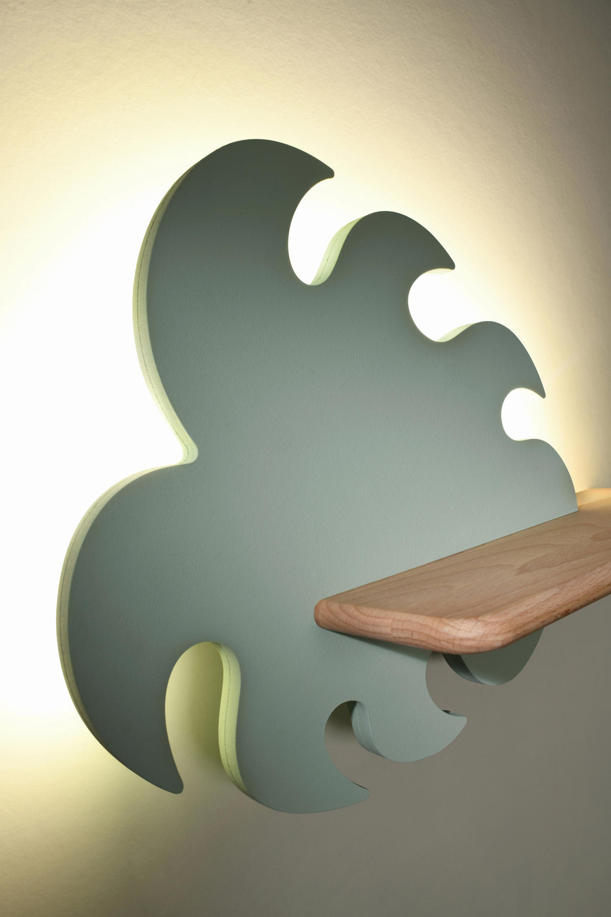 KINDERWANDLEUCHTE Monstera 37/12/27 cm   - Grün, Basics, Holz/Holzwerkstoff (37/12/27cm)