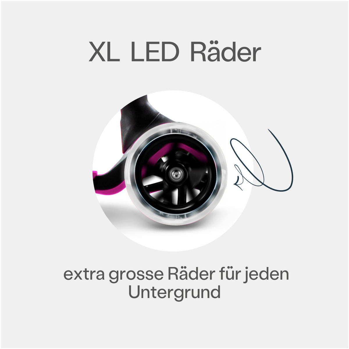 KINDERSCOOTER Xtend Scooter  - Pink, Basics, Metall (25/89/60cm)