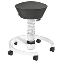 BÜROHOCKER   Weiss, Schieferfarben  - Weiss/Schieferfarben, Basics, Kunststoff/Textil (55/45,66/55cm) - Aeris